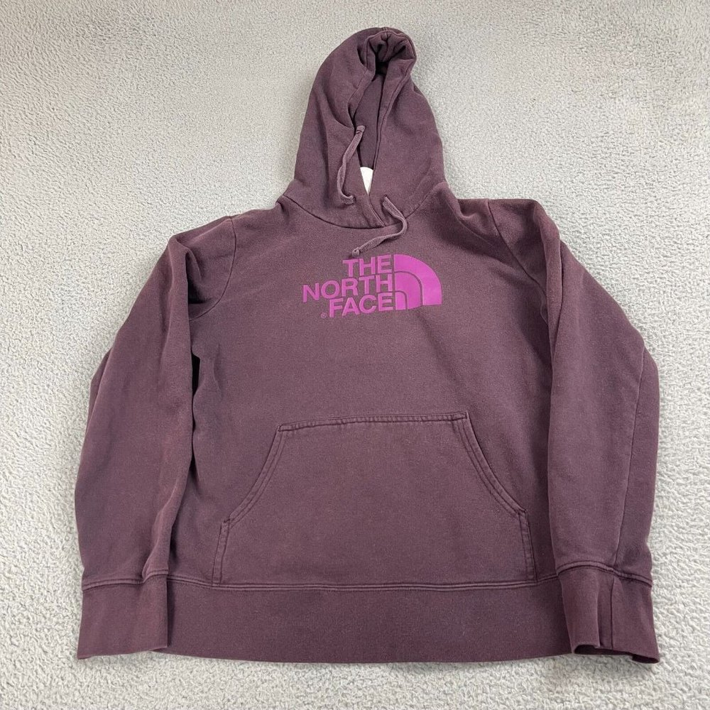 The North‎ Face Womens Hoodie Medium M Purple Pullover Sweatshirt Used